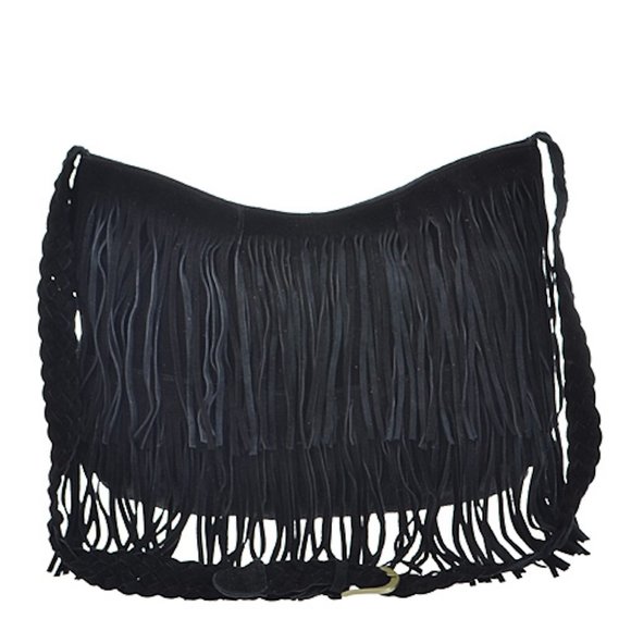 SUEDE FRINGE MESSENGER/CROSS BODY HANDBAG,… - Picture 3 of 7